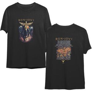 Bon Jovi 2011 Tour T-Shirt Fruit Of The Loom Retro Rock Band Fan Graphic 96